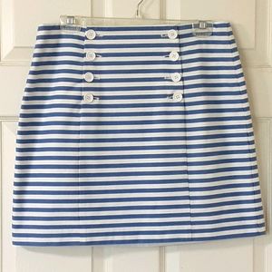 Slate and Willow blue & white stripe mini skirt.